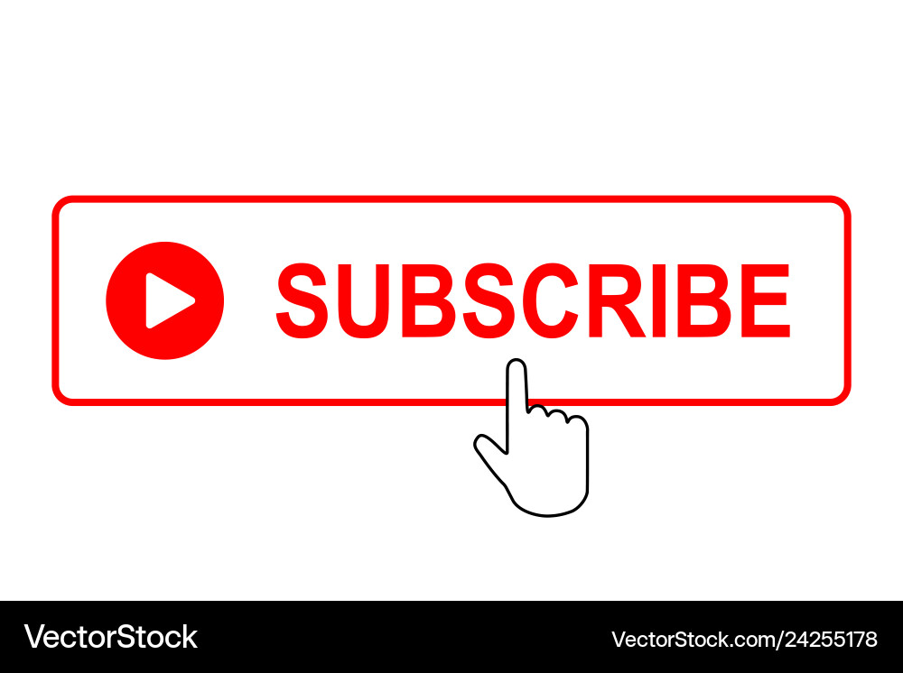 Subscribe Button with Pointer Vector Image