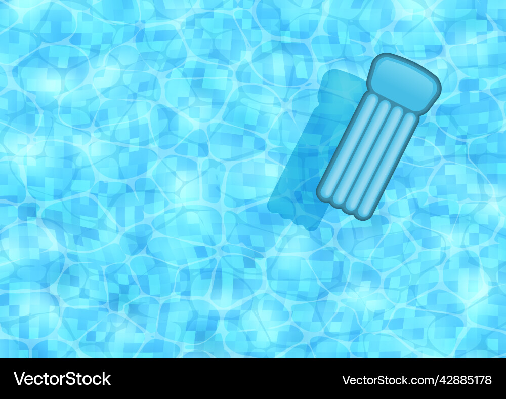 Swimming pool background with inflatable floating Vector Image