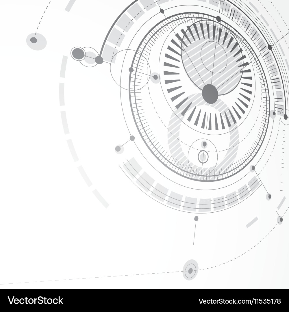 Technical drawing made using dashed lines vector image