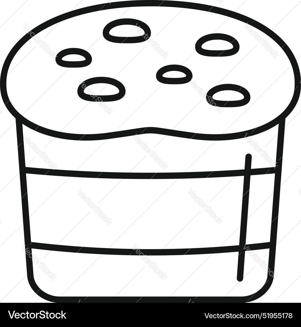 Traditional easter cake with raisins drawing Traditional easter cake with raisins drawing vector image