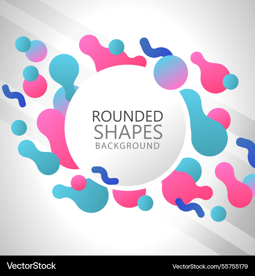 Abstract background with rounded shapes vector image
