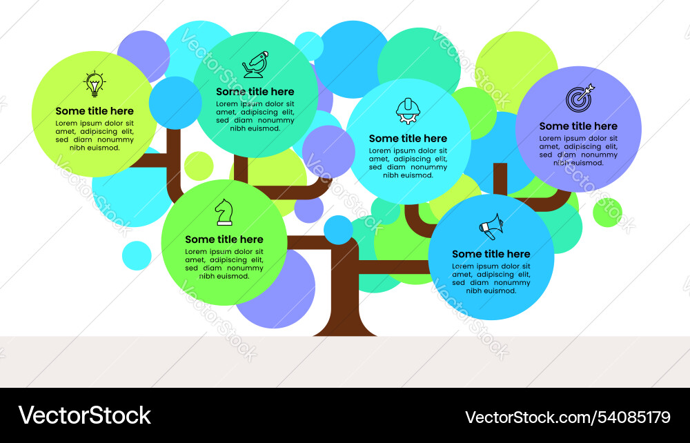 Abstract Tree Workflow Template vector image
