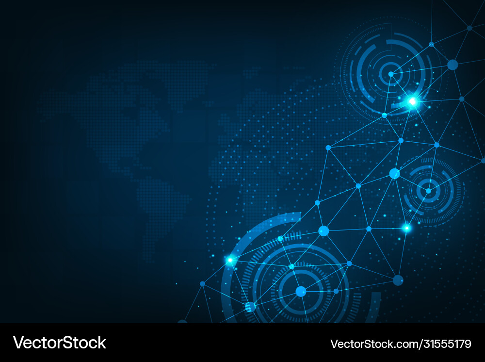 Background in concept data netwok Vector Image