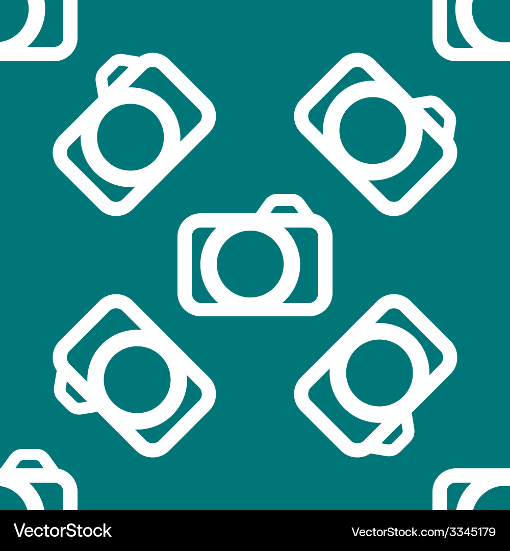 Camera web icon flat design seamless pattern vector image