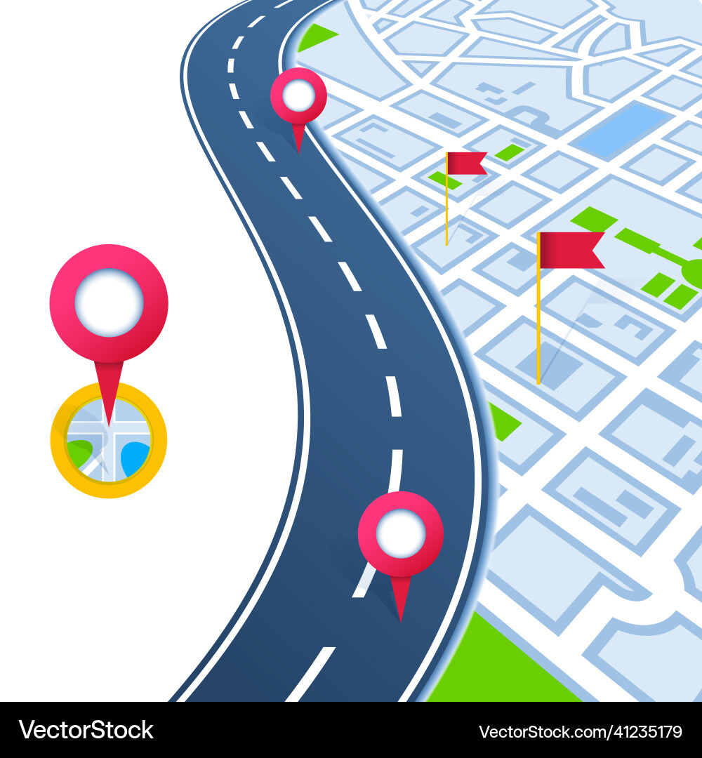 Customizable map location and gps navigation vector image