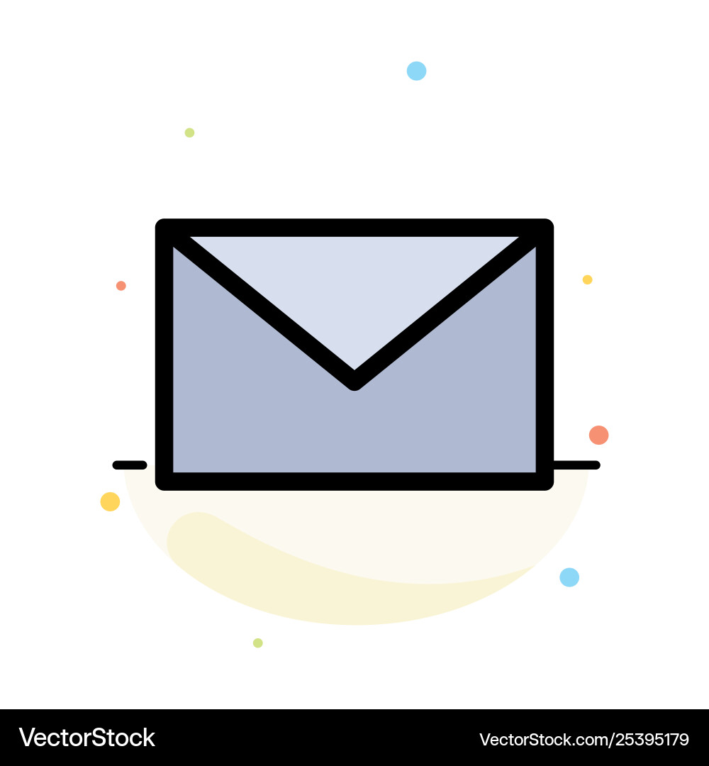Email mail message abstract flat color icon Vector Image
