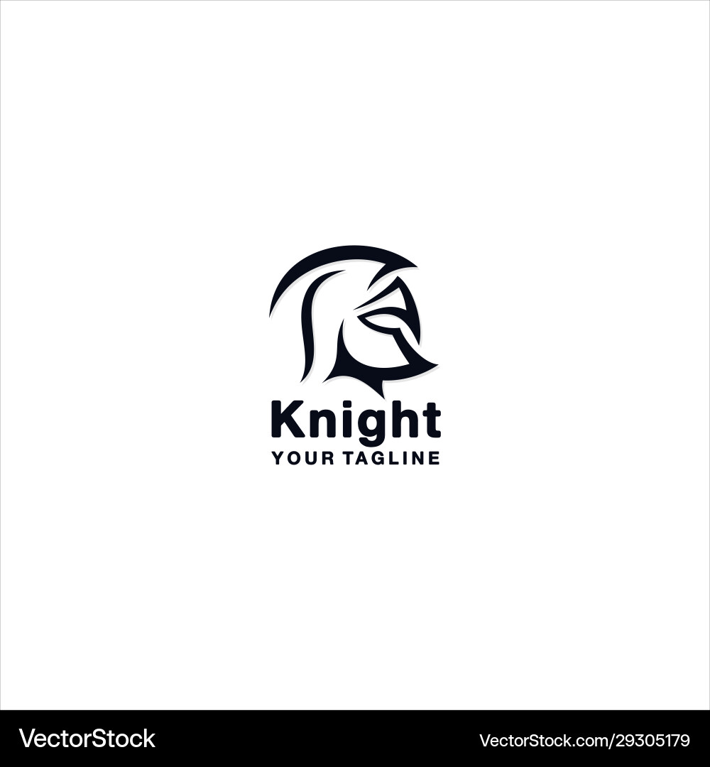 Knight Helmet Logo Template Vector Image