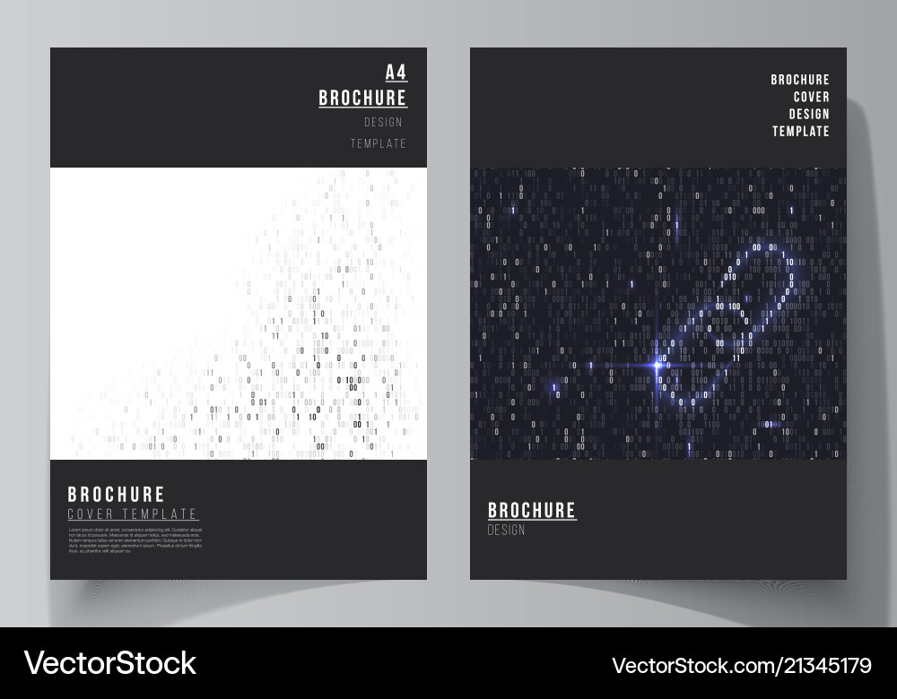 Layout of a4 format cover mockups design Layout of a4 format cover mockups design Vector Image