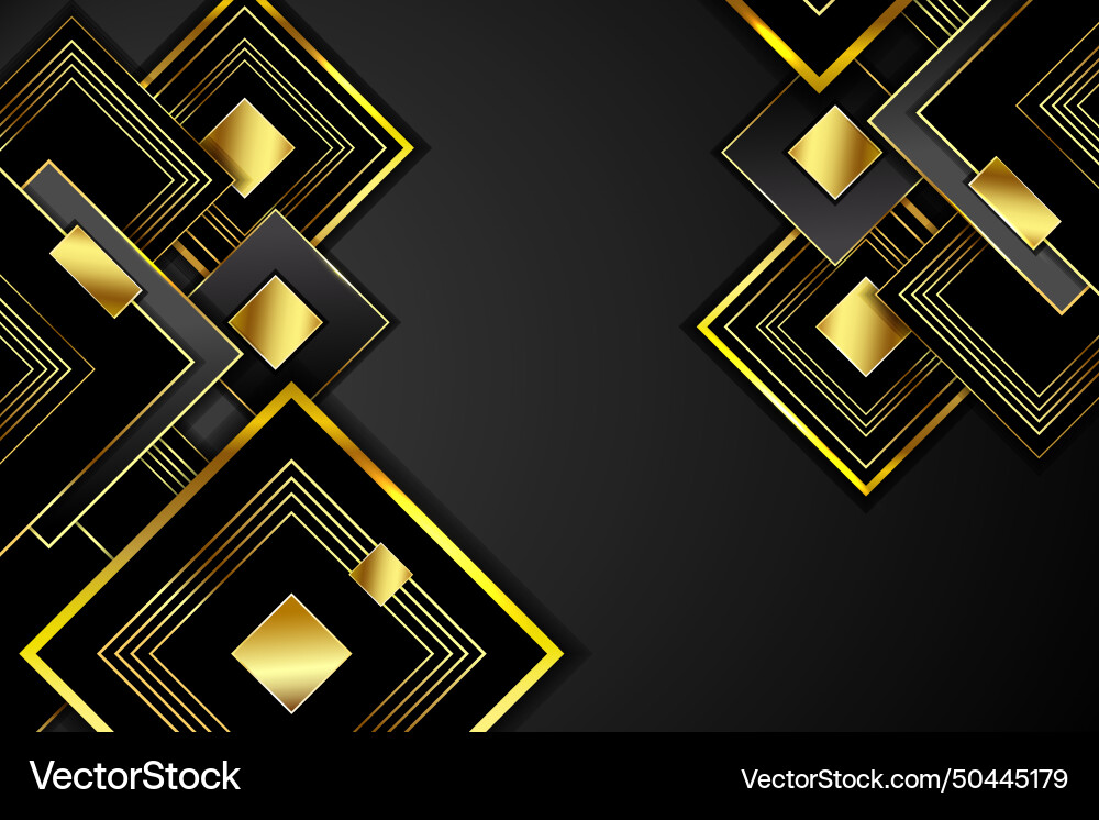 Modern background rectangle shape with gold Modern background rectangle shape with gold vector image