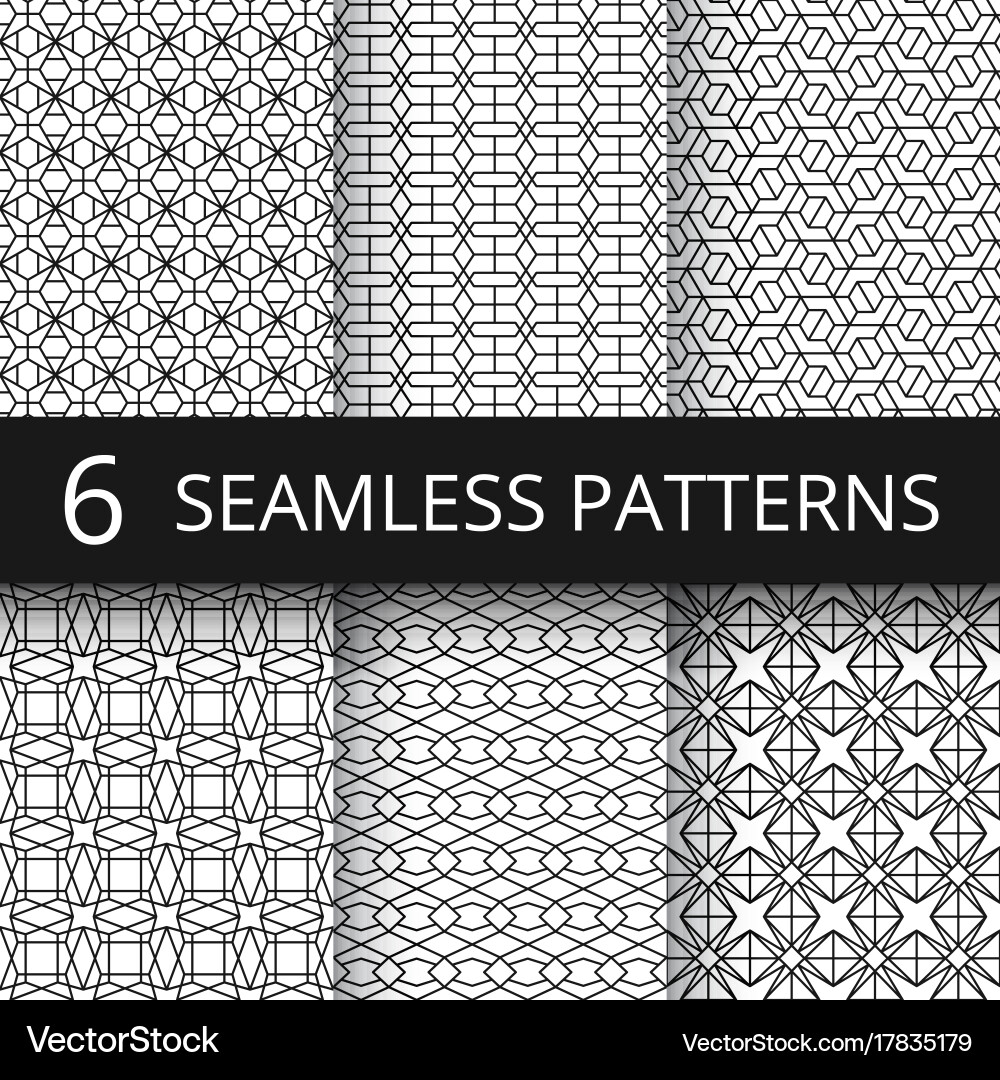 Modern simple geometric seamless patterns Vector Image