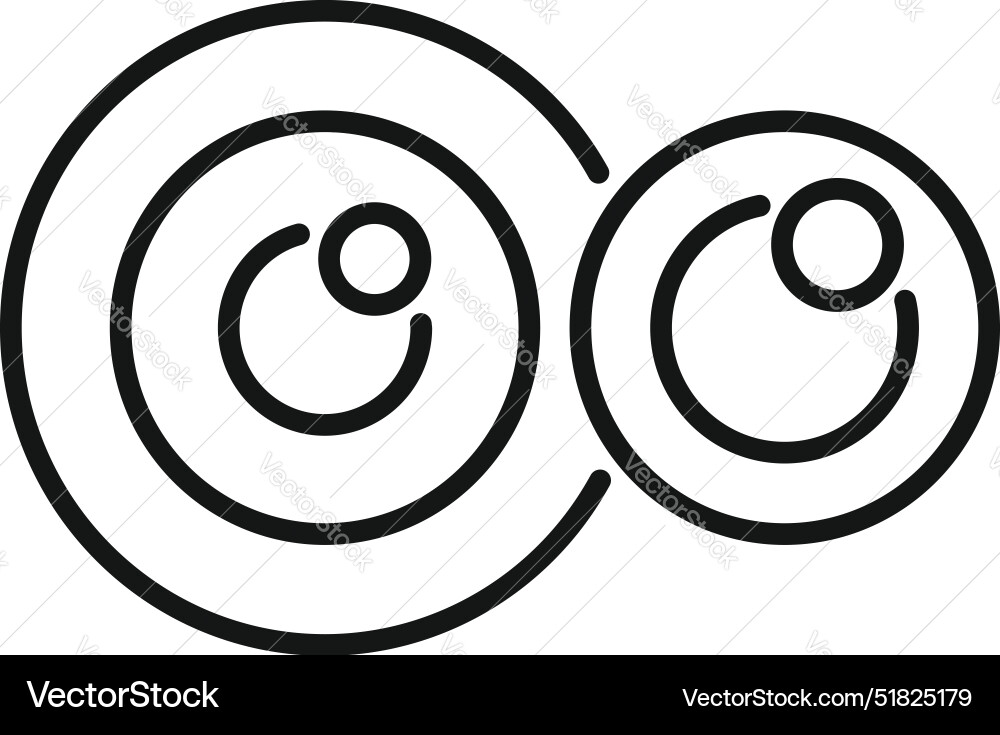 Oxygen molecule structure icon representing two Vector Image