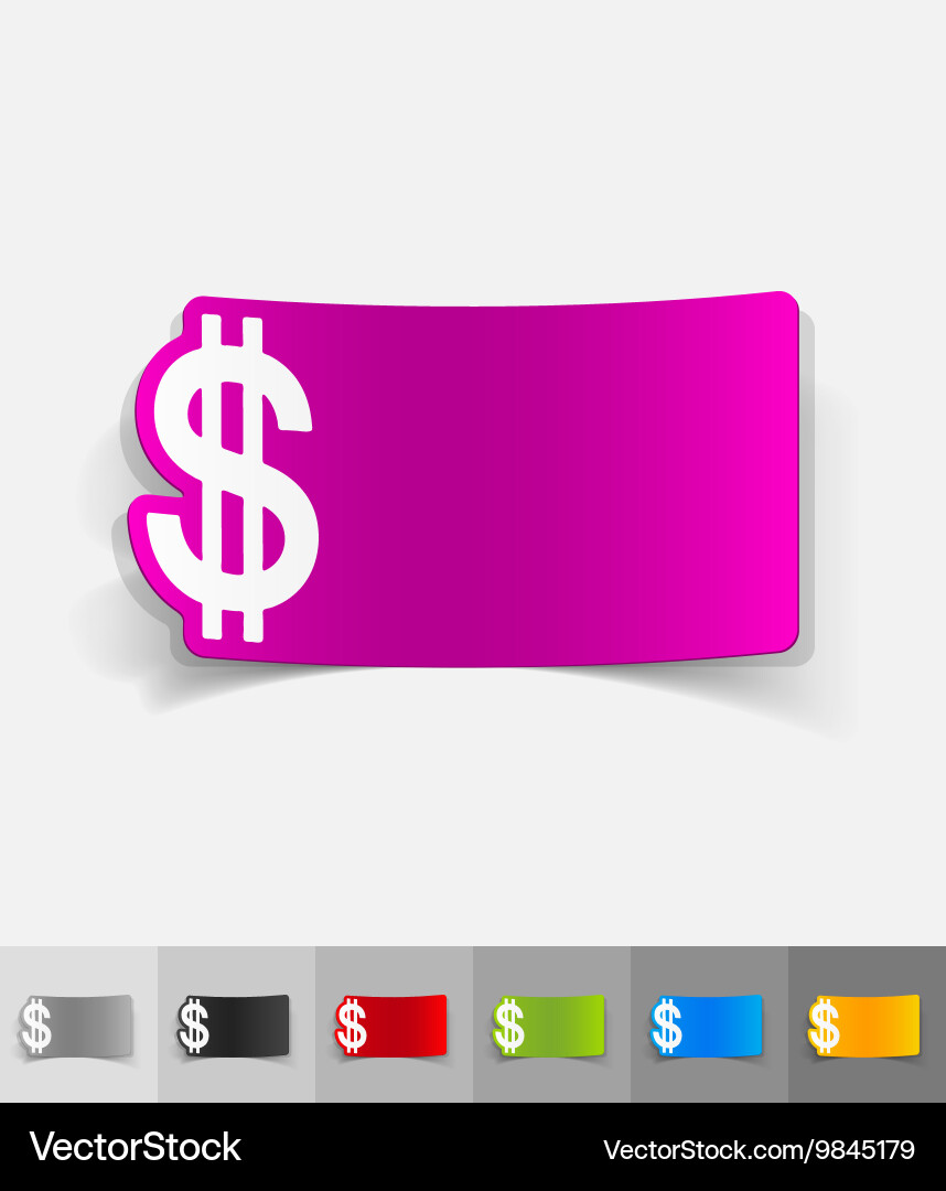 Realistic design element dollar Vector Image