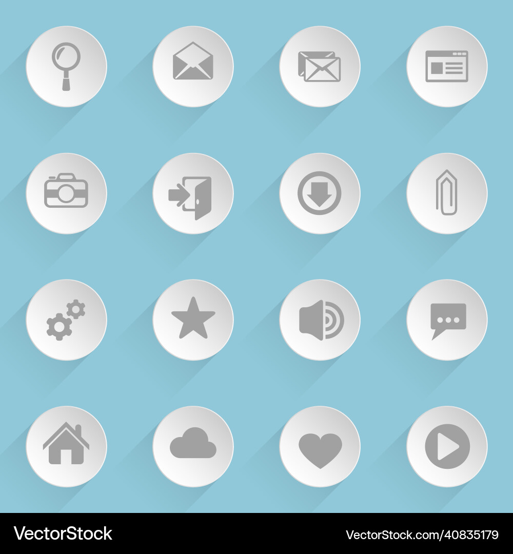 User interface web icons Vector Image