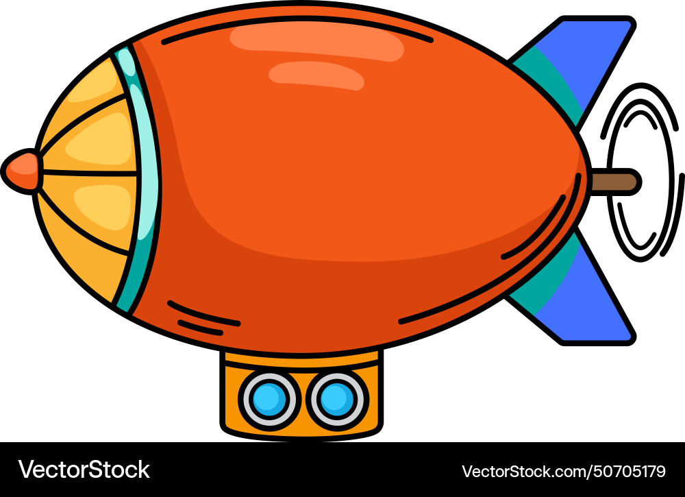 Zeppelin outline white on background Zeppelin outline white on background vector image