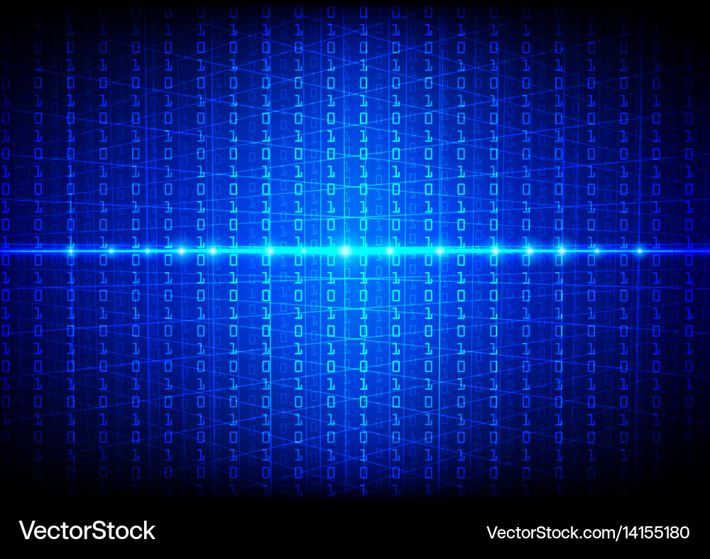 Abstract binary code with grid technology Vector Image