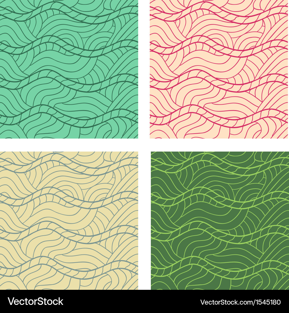 Abstract seamless patterns set Vector Image