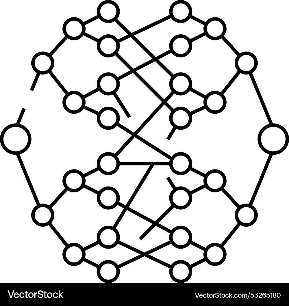Algorithm quantum technology line icon Algorithm quantum technology line icon vector image