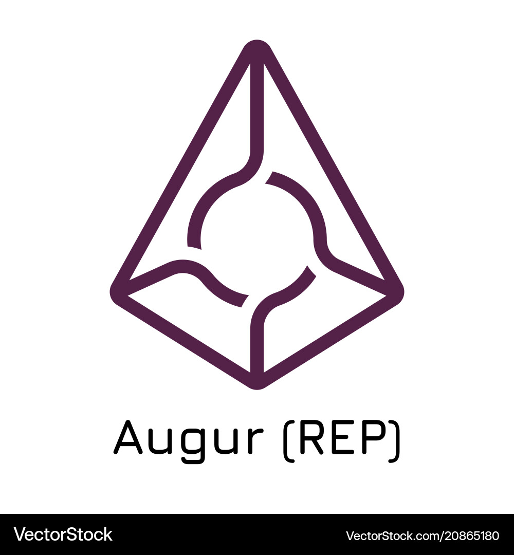 Augur rep crypto coin icon – Royalty-Free Vector | VectorStock