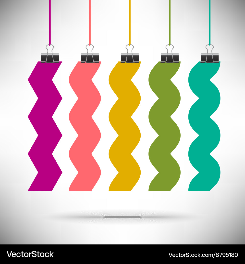 Colorful Zigzag Wave Patterns vector image