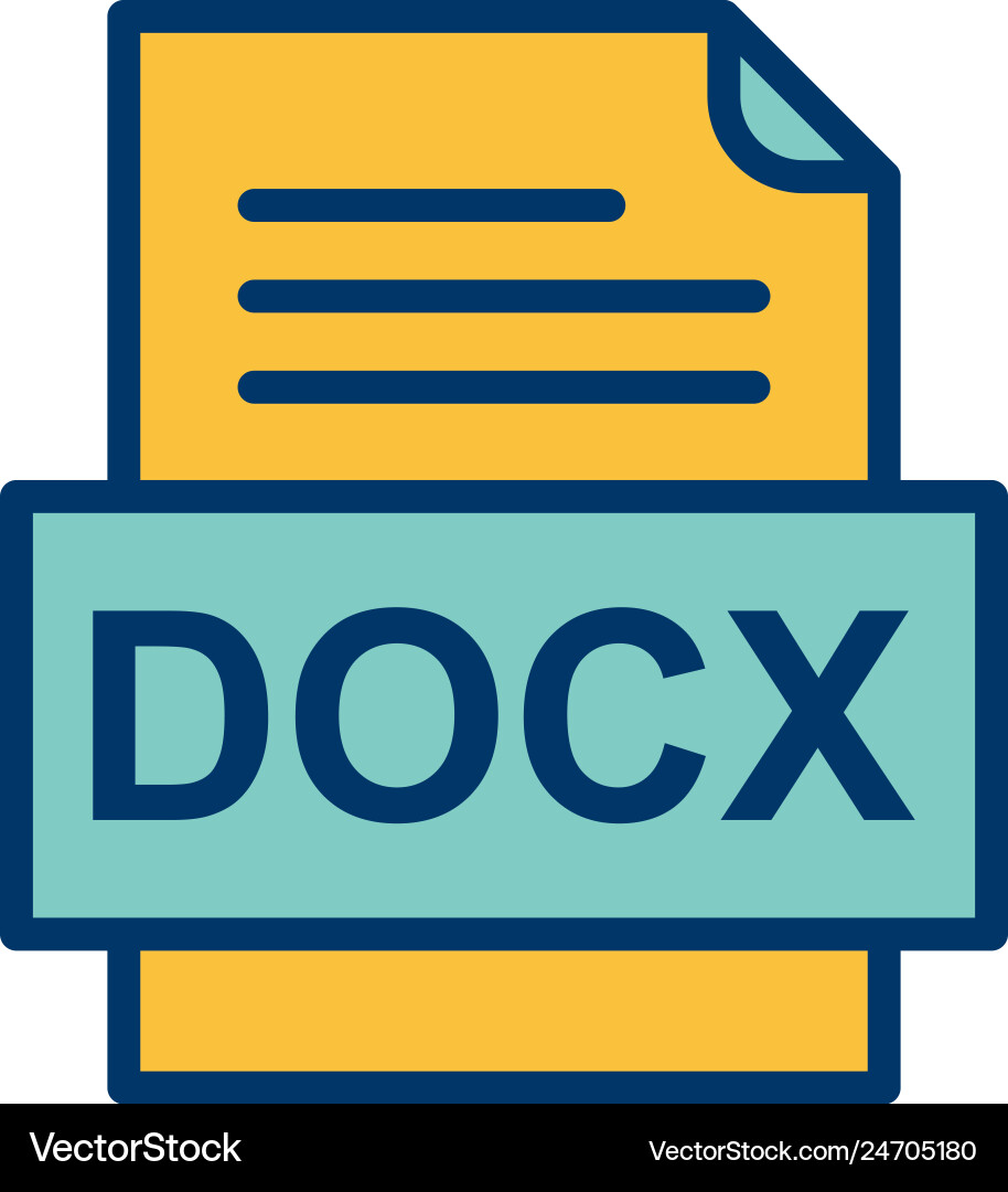 Docx file document icon Vector Image