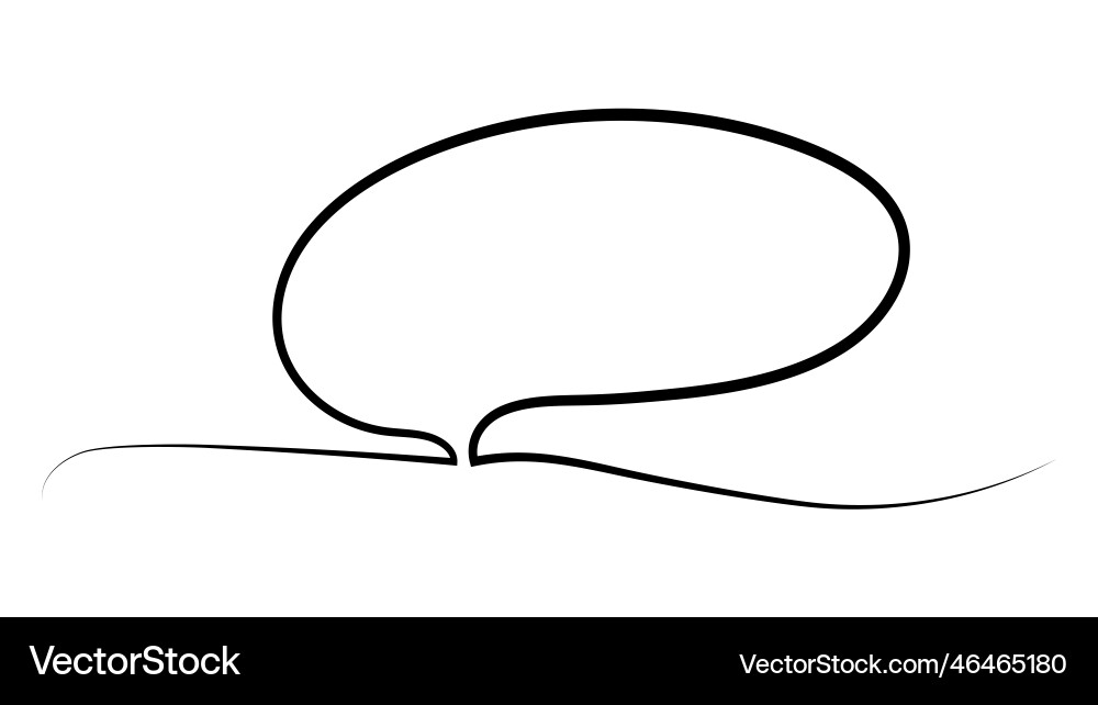 Drawing line quote continuous speech bubble Vector Image