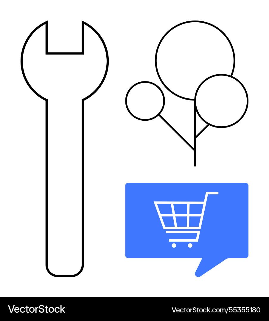 E-commerce setup tools and analytics concept E-commerce setup tools and analytics concept vector image