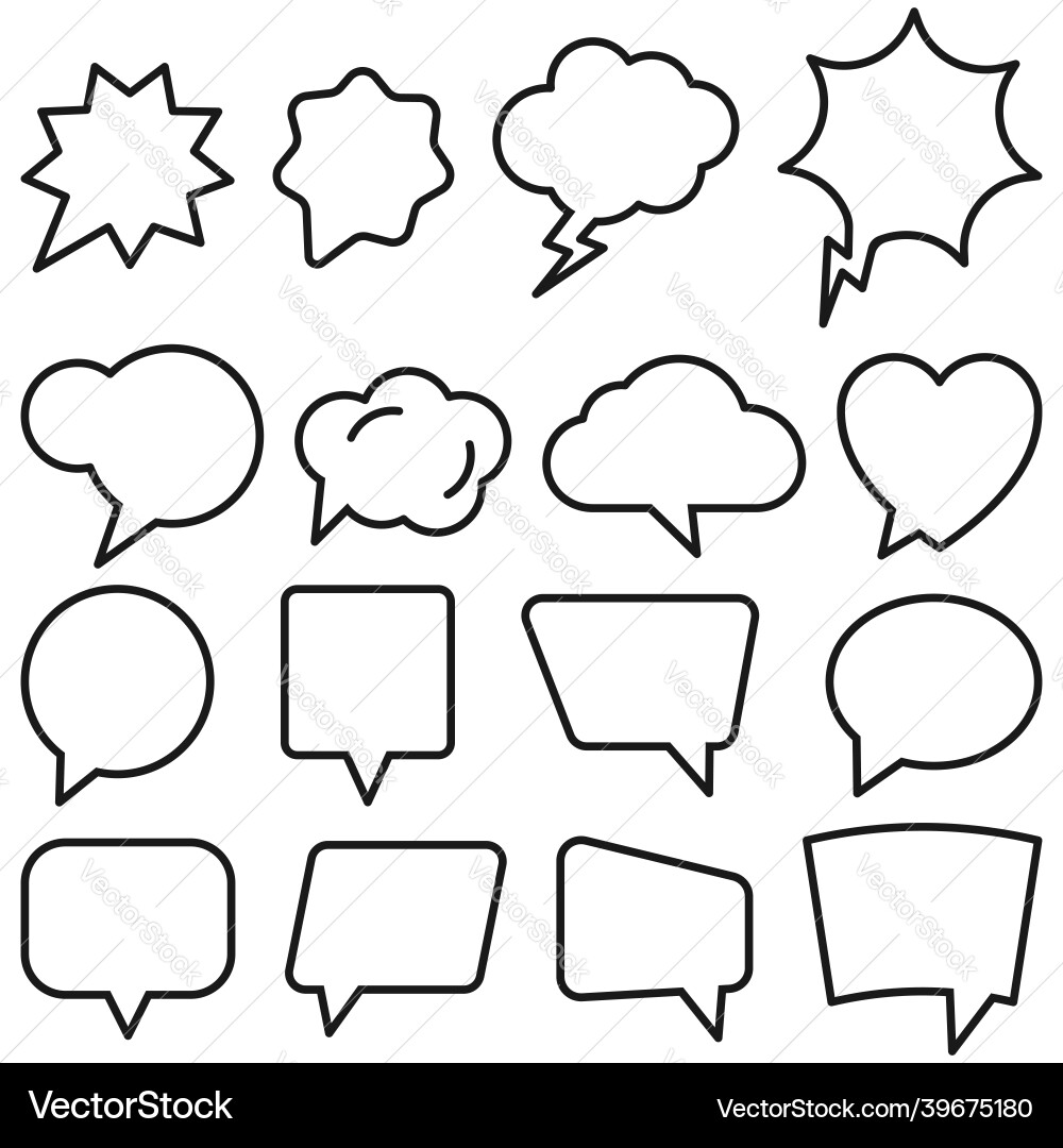 Empty Speech Bubbles - Set of 10 vector image