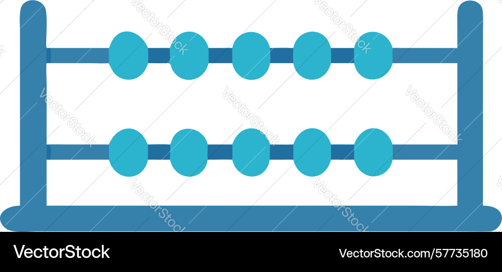 Minimalist abacus icon representing counting Vector Image