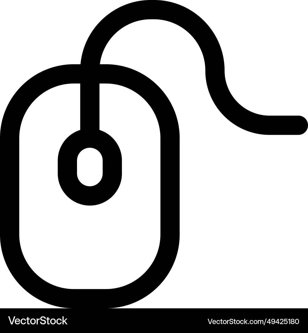 Mouse used to move the cursor on screen Vector Image