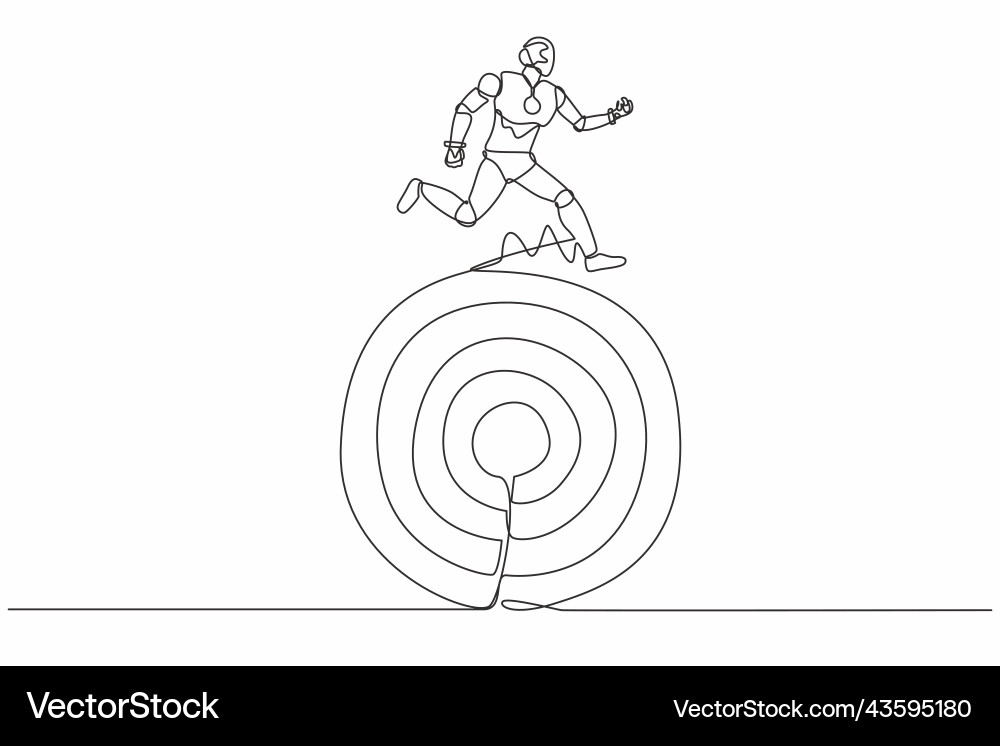 Robot Forward Motion Vector Image