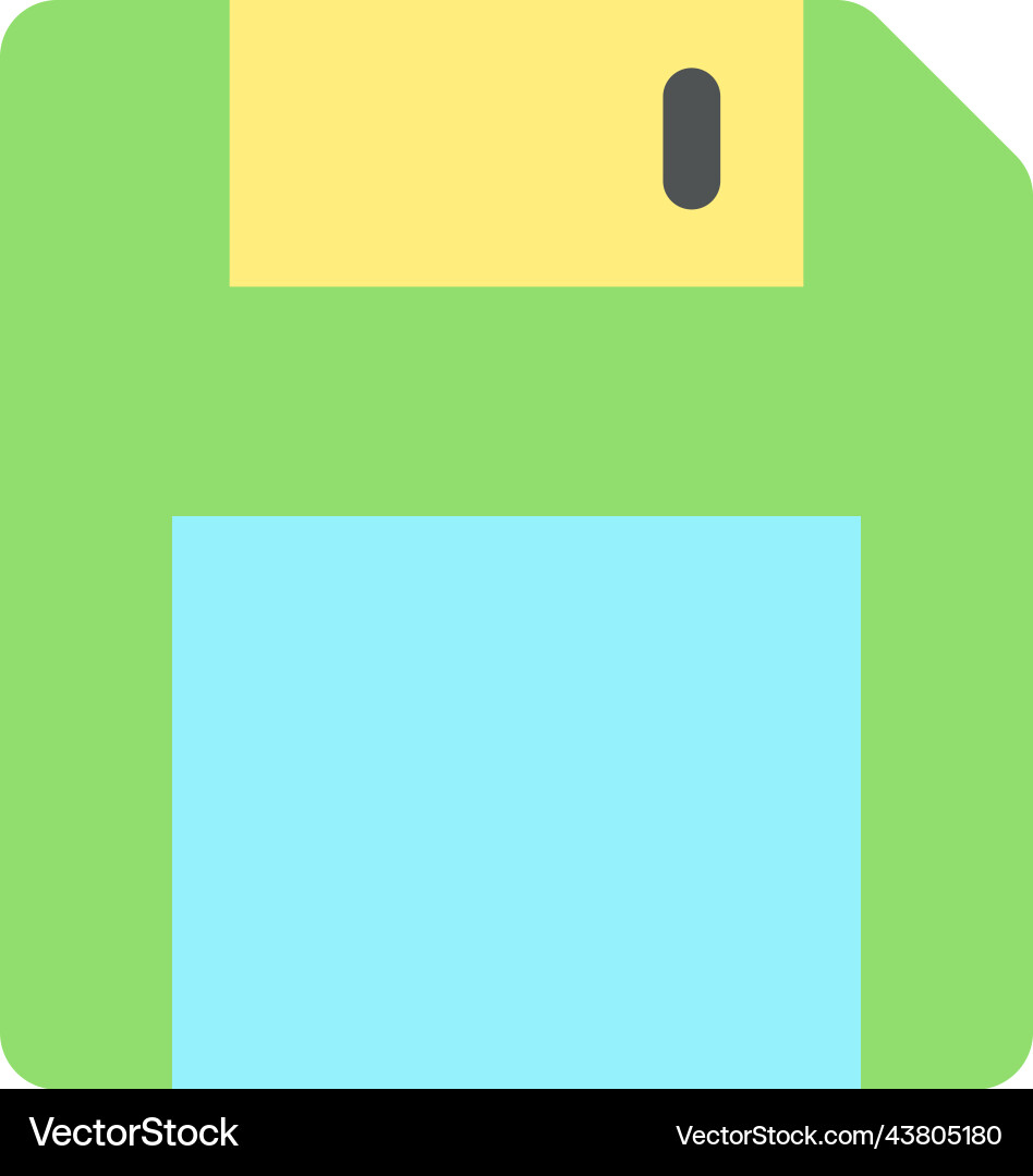 Save flat color ui icon Save flat color ui icon vector image