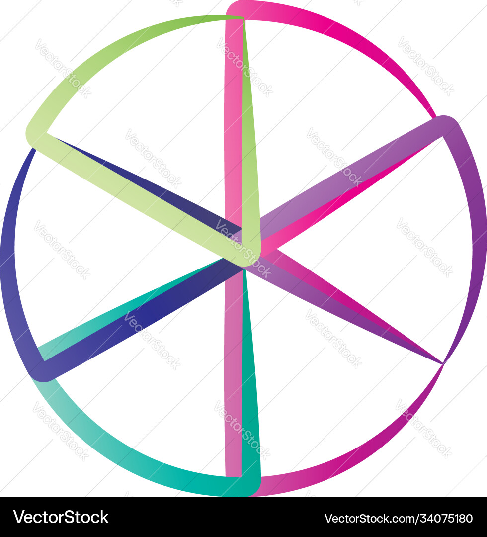 Simple pie chart-graph and diagram circle Simple pie chart-graph and diagram circle Vector Image