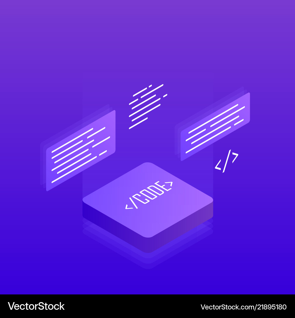 Software development big data processing Vector Image