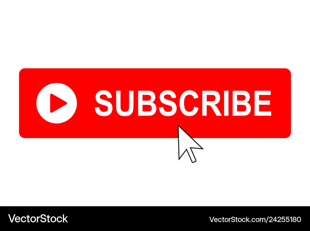 Subscribe Button with Pointer vector image