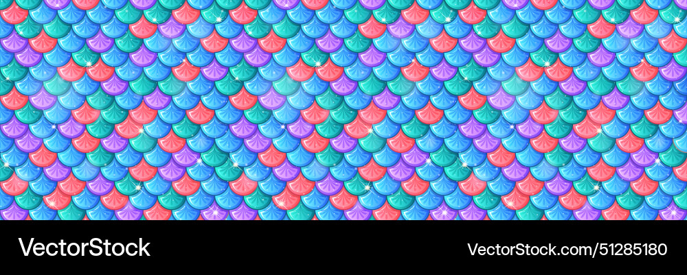 Vibrant scales in a seamless repeating pattern Vector Image