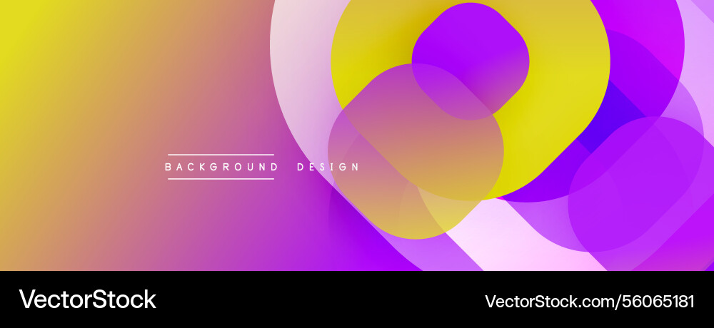 Circular abstract design with overlapping vector image