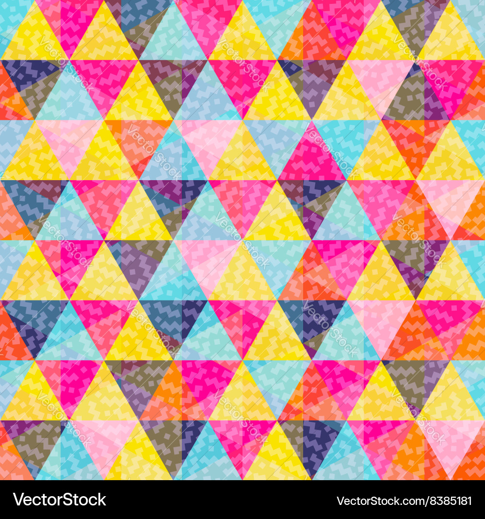 Colorful Triangle Pattern vector image