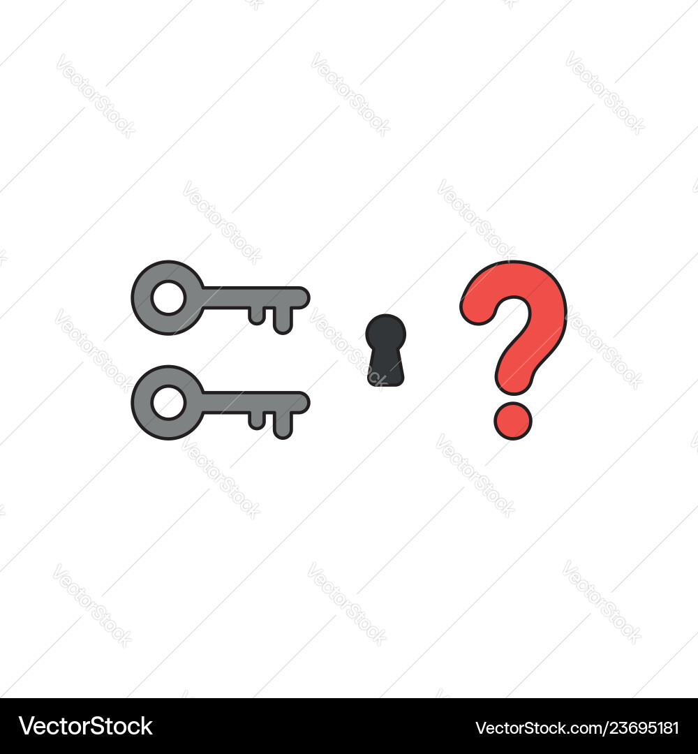 Flat design style concept two key icons Vector Image