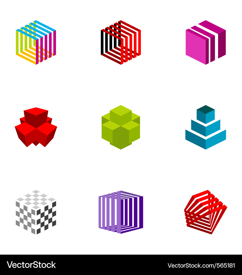 Geometric Icon Set - Moderne Elemente Vektorbild