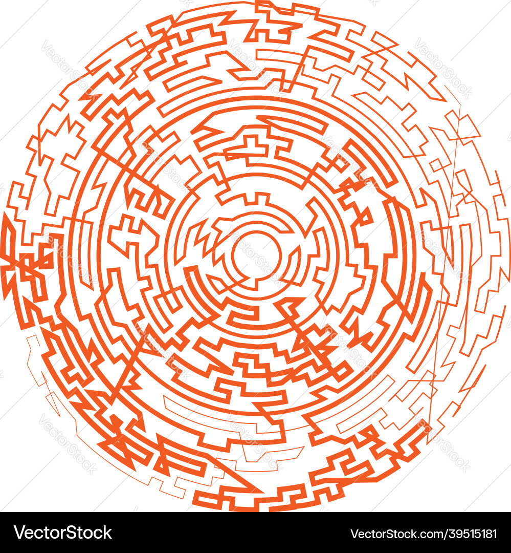 Geometric random circular element abstract Vector Image