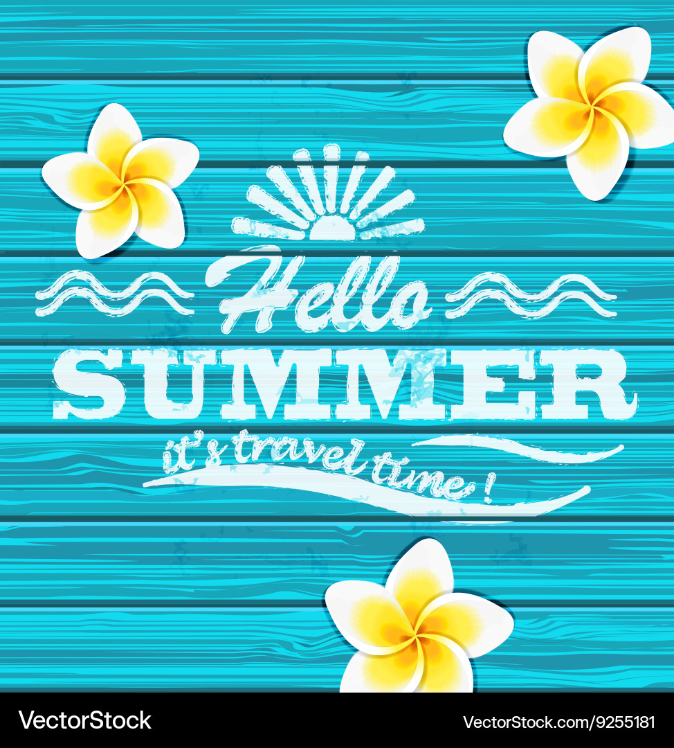 Hello summer Royalty Free Vector Image - VectorStock