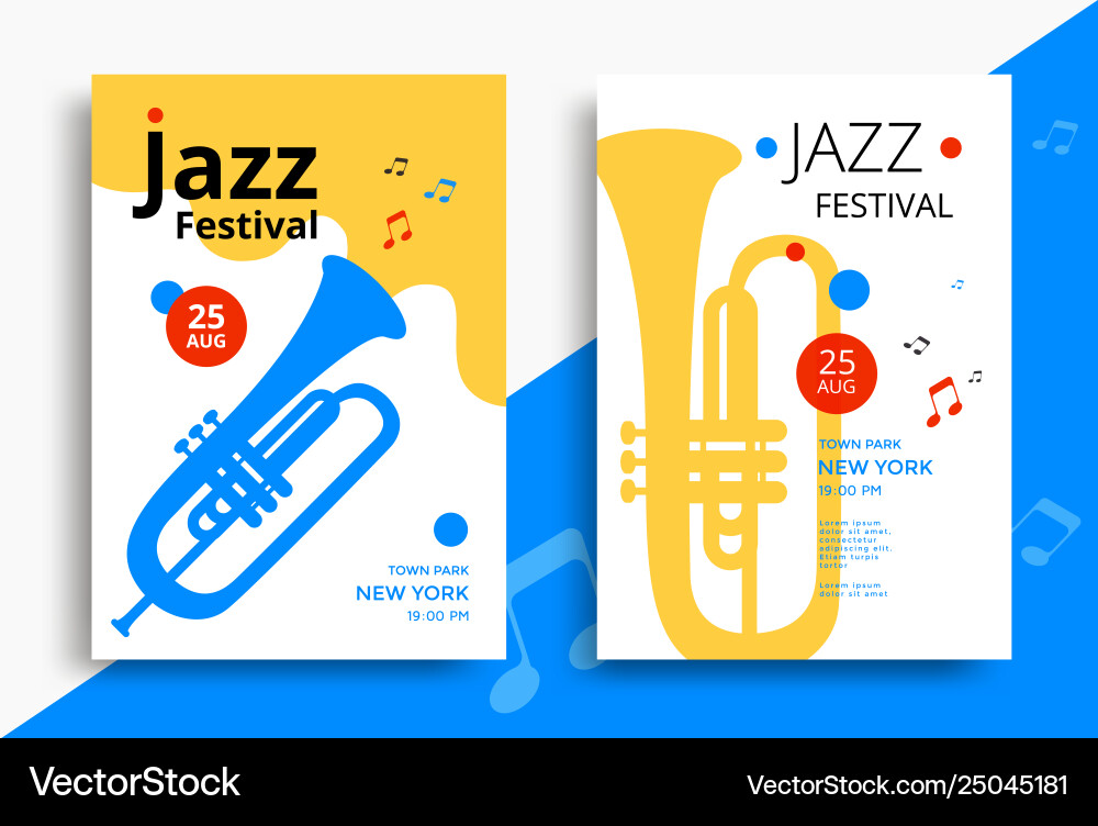 Jazz music festival vector image