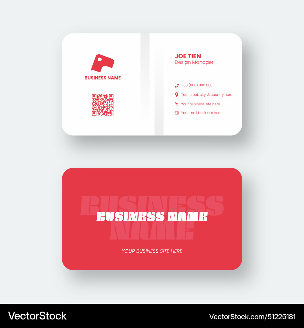 Name card design template with two side and simple Name card design template with two side and simple vector image