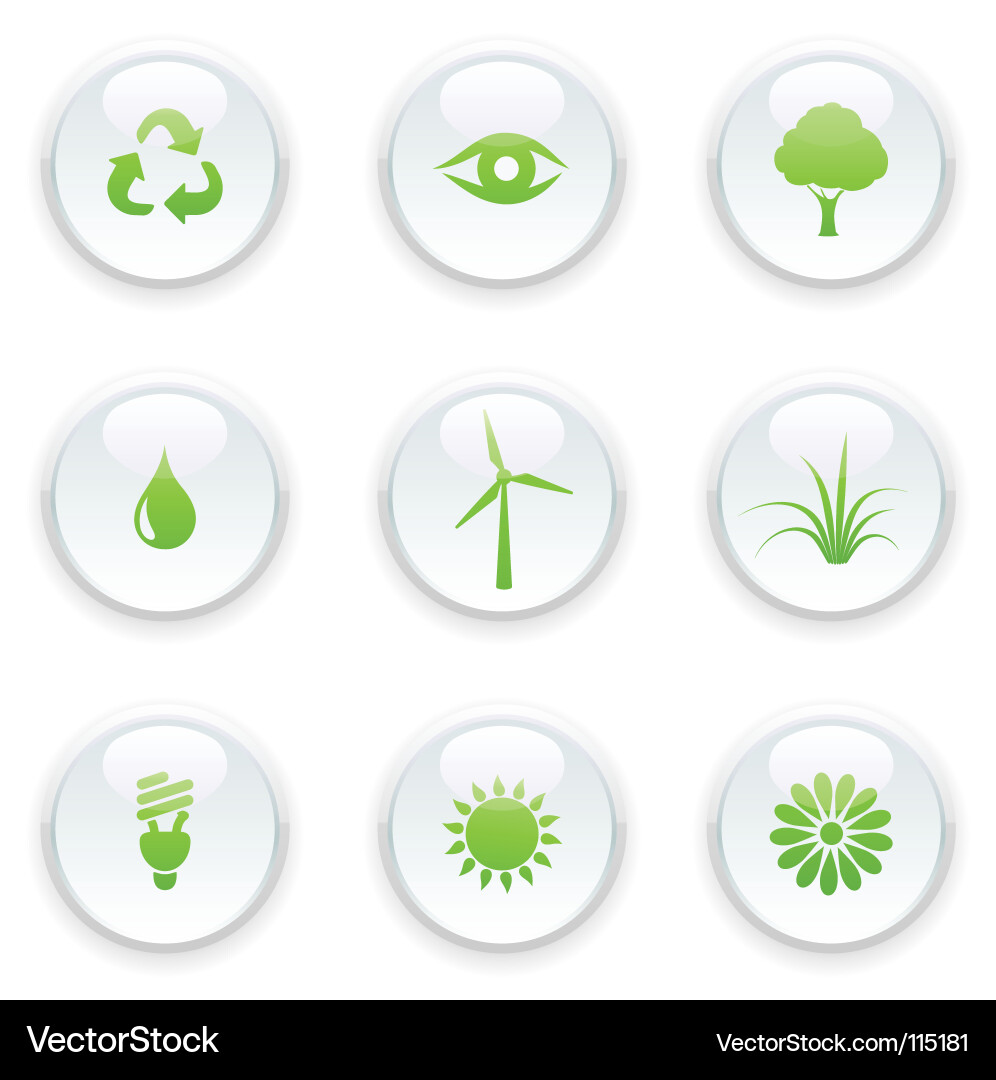 Nature Icon Collection Vector Image