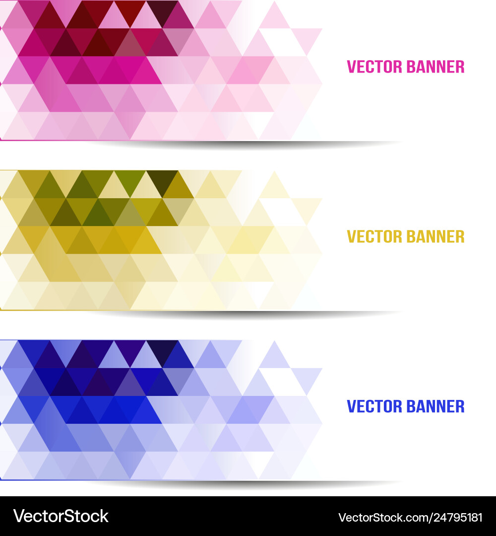 Set abstract background with triangle Vector Image