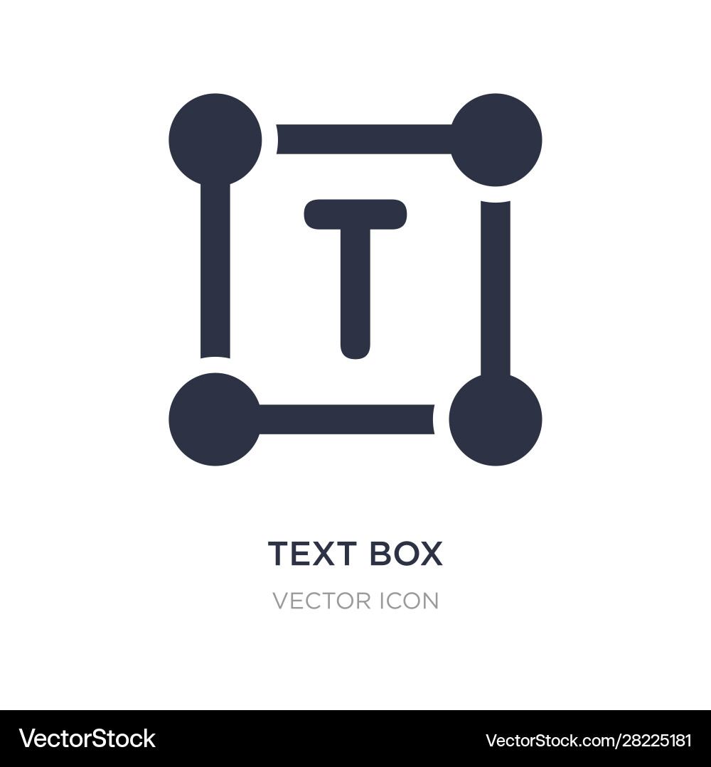 Text box icon on white background simple element Vector Image