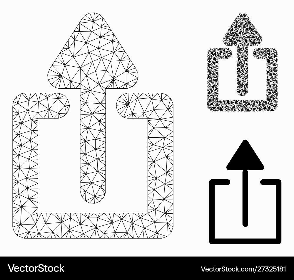 Upload mesh network model and triangle Upload mesh network model and triangle vector image