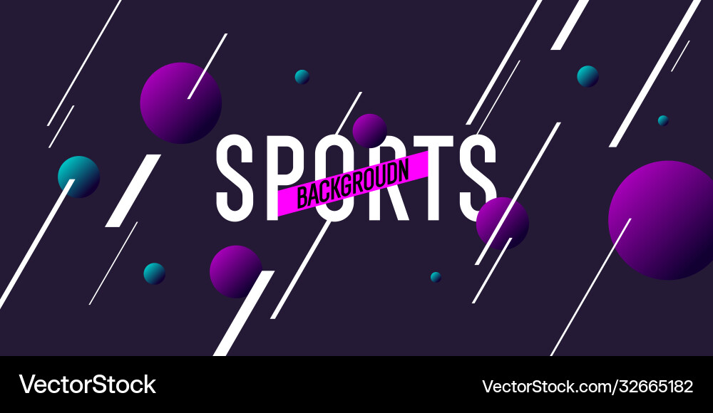 Abstract geometric background sports poster vector image