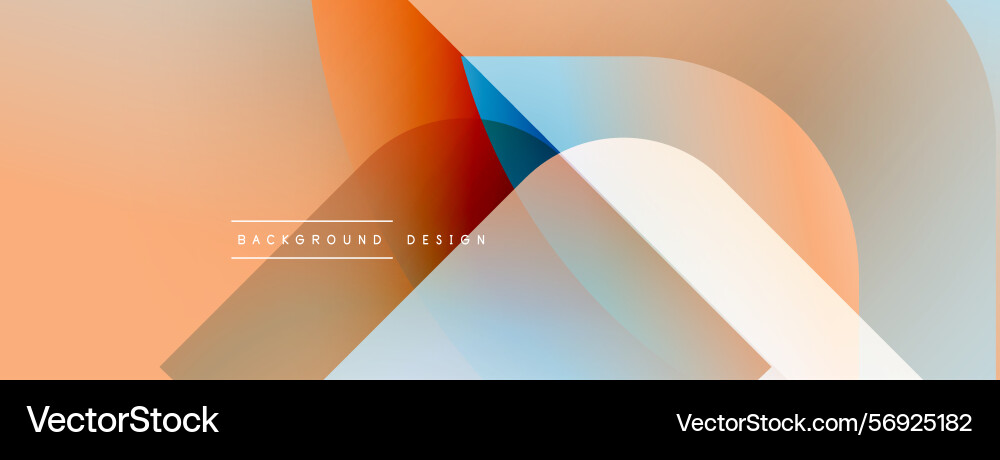 Abstract geometric shapes overlap creating soft Vector Image