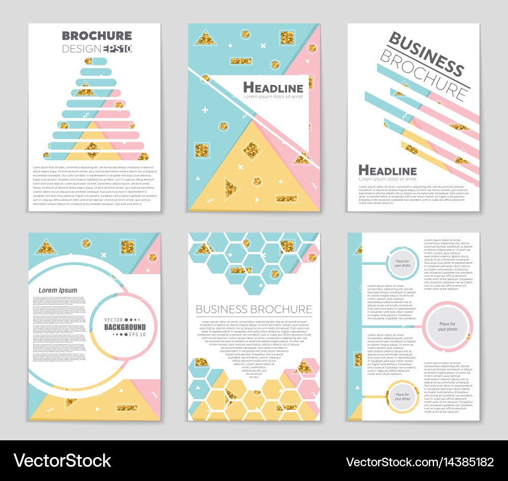 Abstract layout background set for art Vector Image